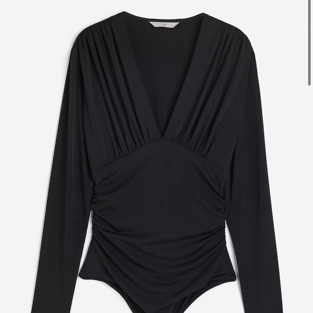 H&M Black Long Sleeve Bodysuit